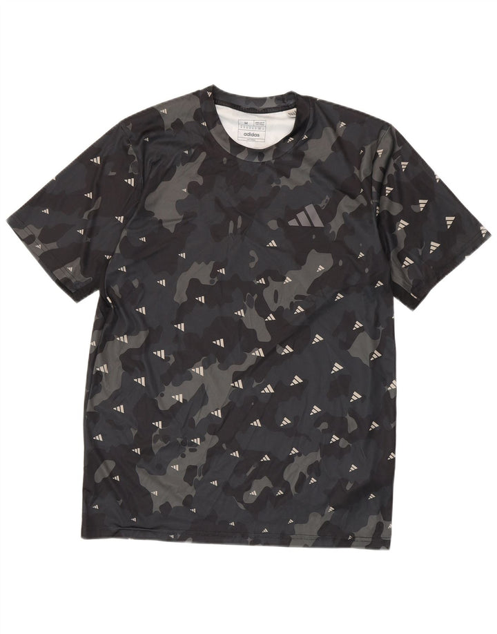 Tricou Adidas Aeroready Graphic Top Mediu Negru Camuflaj Poliester