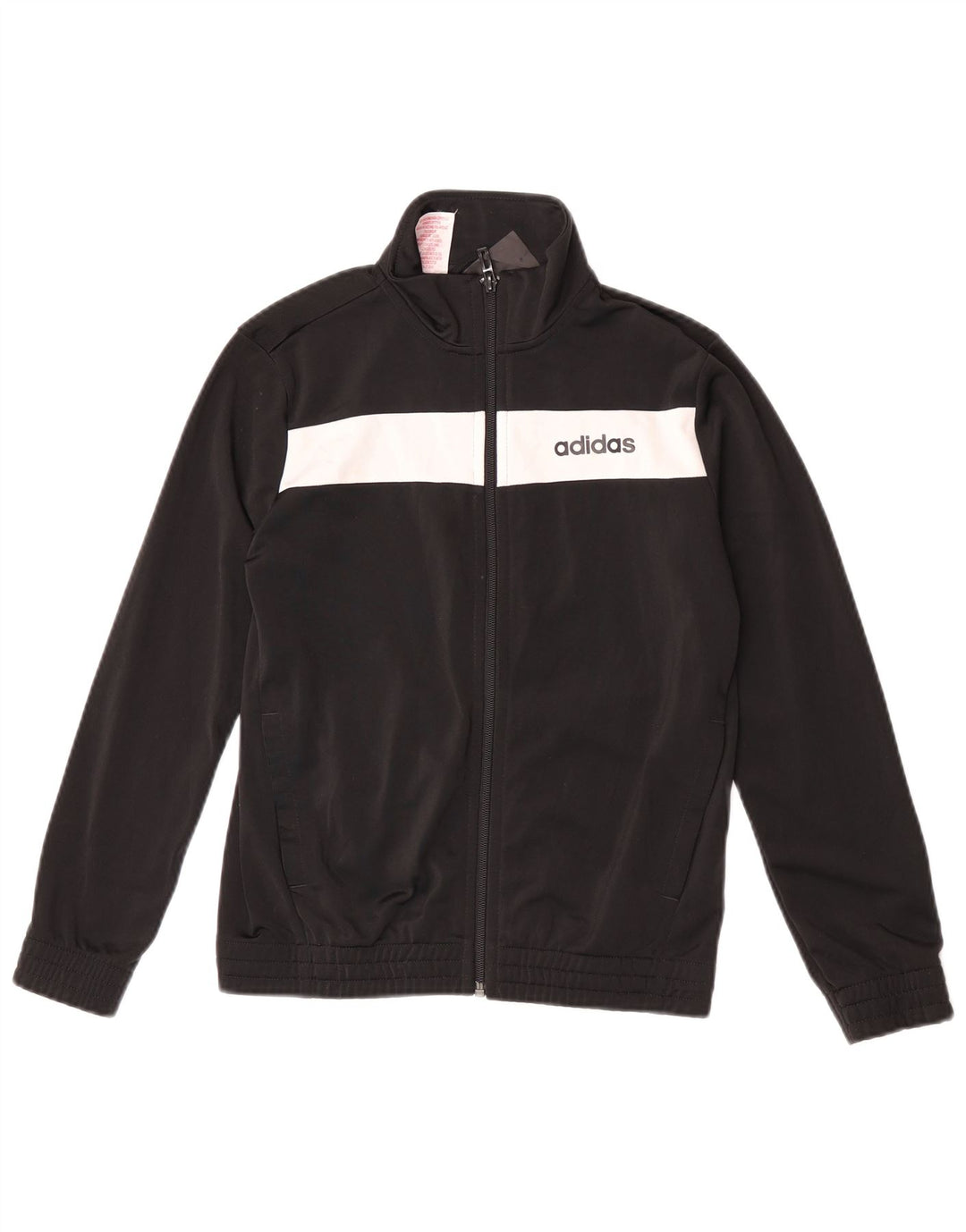 Jachetă de trening pentru băieți ADIDAS 10-11 ani, poliester negru color bloc