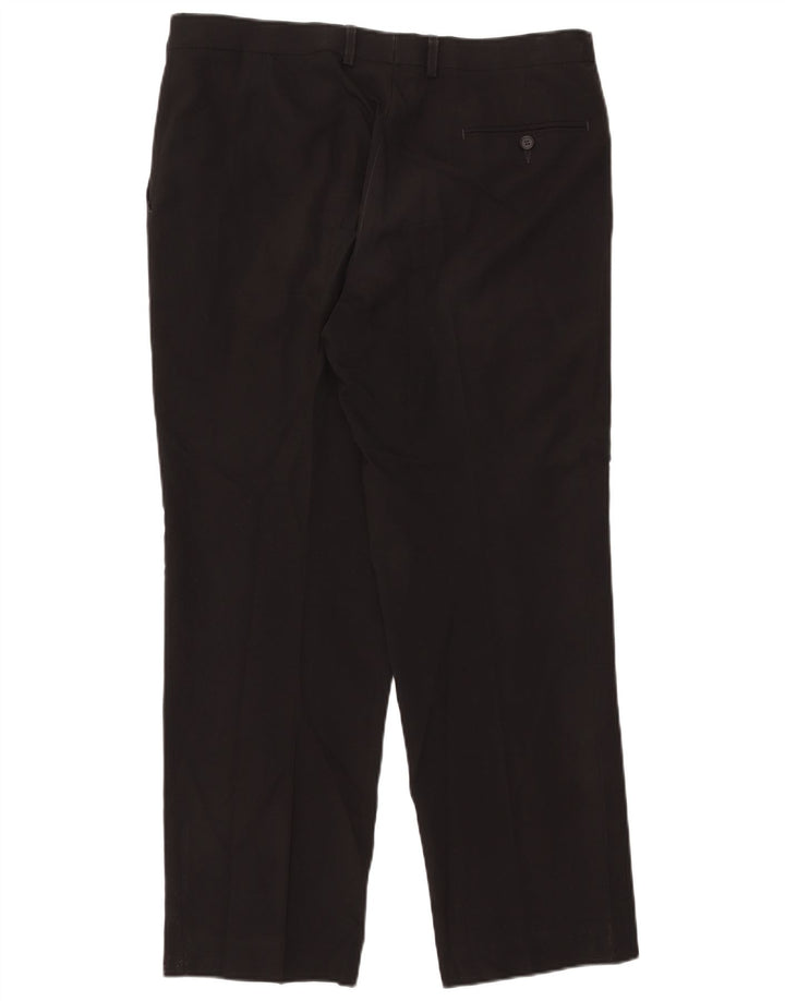 Pantaloni chino drepți pentru bărbați Marks & Spencer L36 L31 Poliester negru