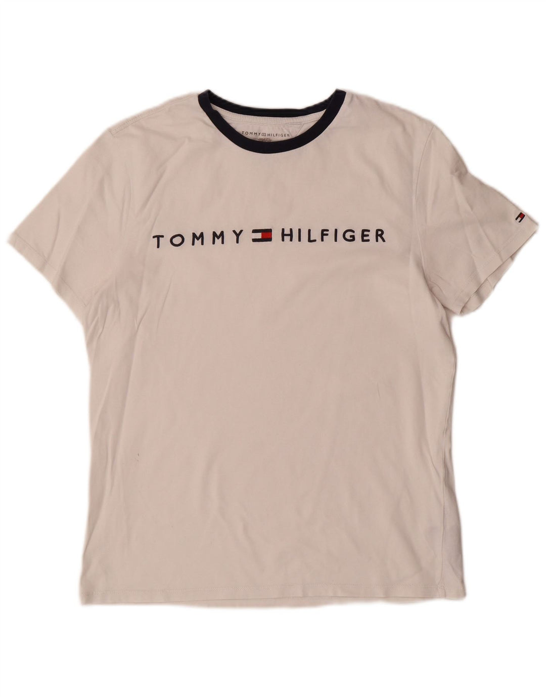 Tricou grafic Tommy Hilfiger pentru bărbați Top mediu alb