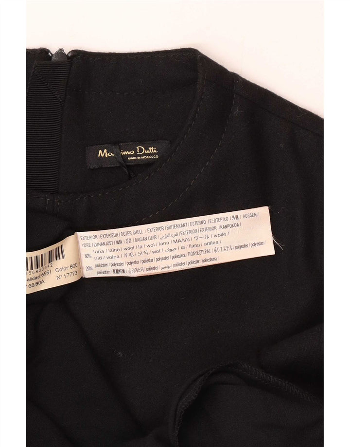 Massimo Dutti Rochie Maxi Femei EU 34 2XS Lână Neagră