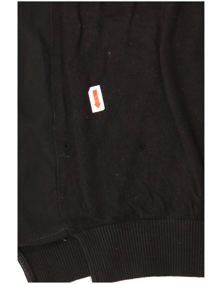 Pulover pentru femei cu mânecă scurtă cu gât țestoasă Zara UK 14 Medium Negru