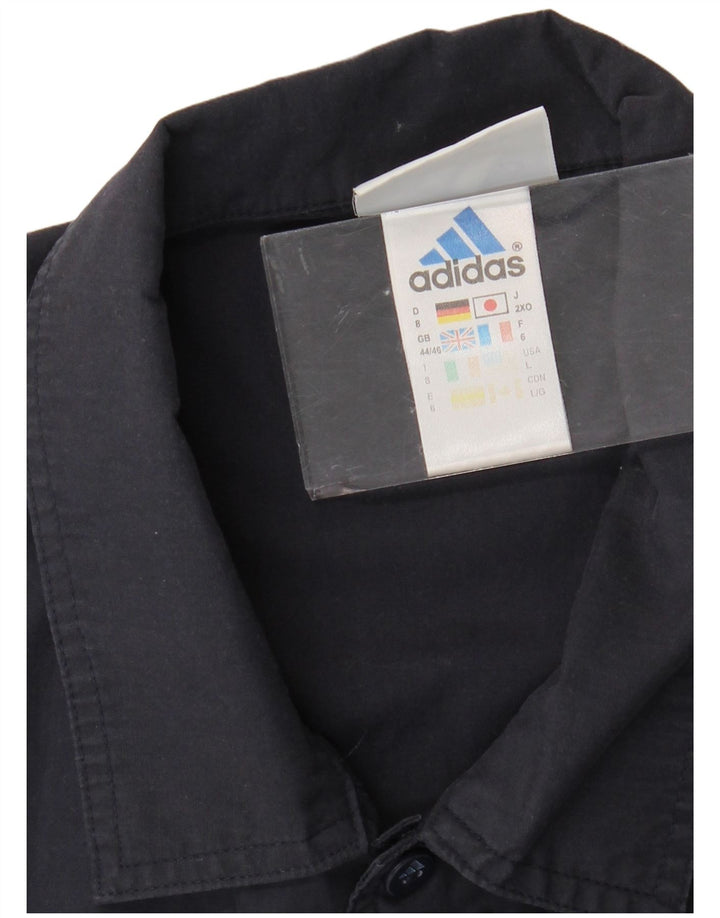 Cămașă cu mânecă scurtă ADIDAS pentru bărbați Marea Britanie 44/46 Poliester mare bleumarin