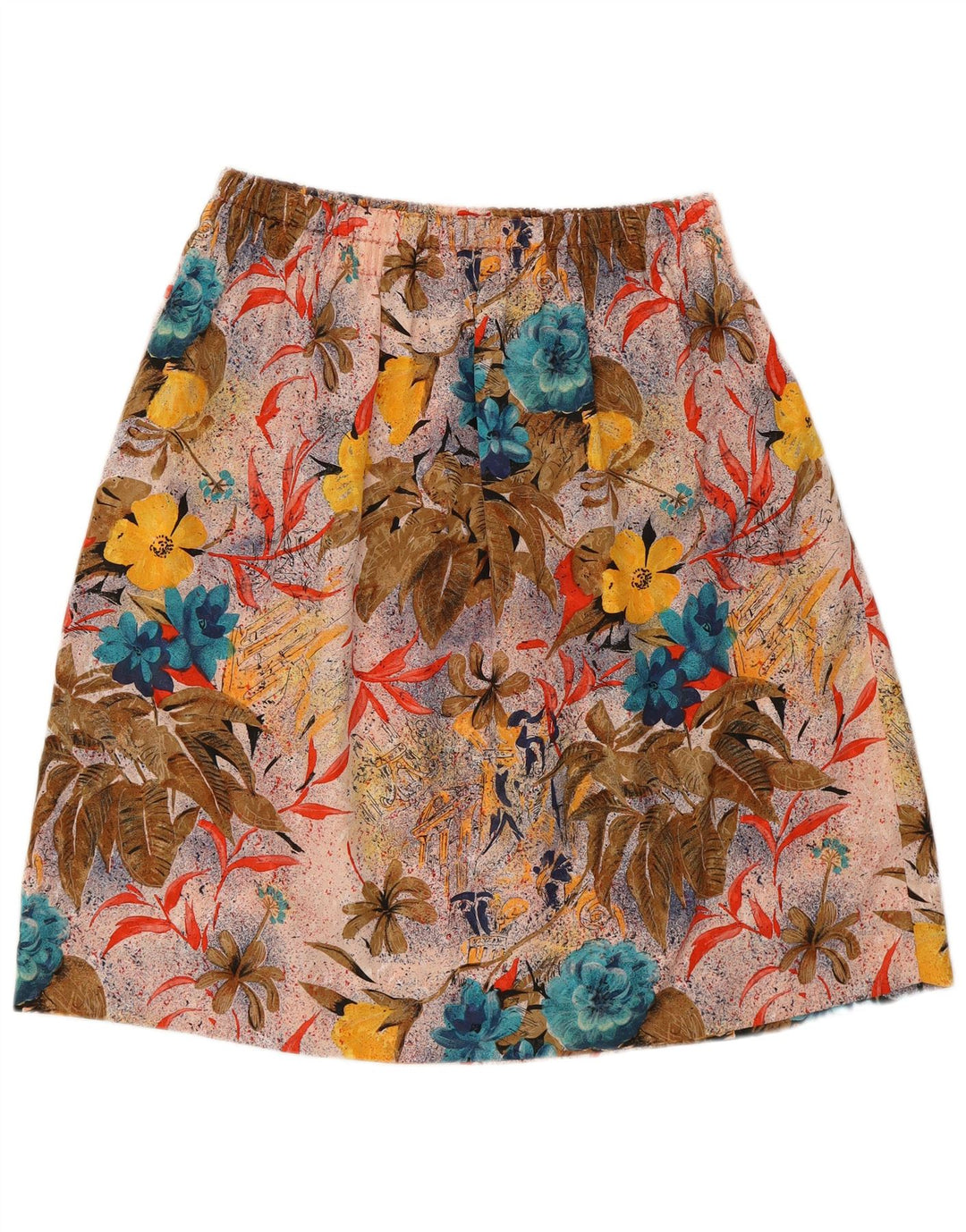 Fustă A-Line Grafică Vintage pentru Damă W30 Medium Multicolor Floral