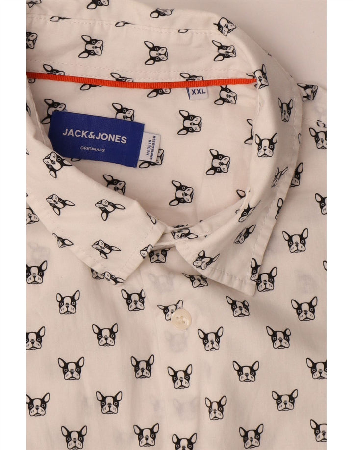 Cămașă bărbați JACK & JONES 2XL bumbac cu pete albe