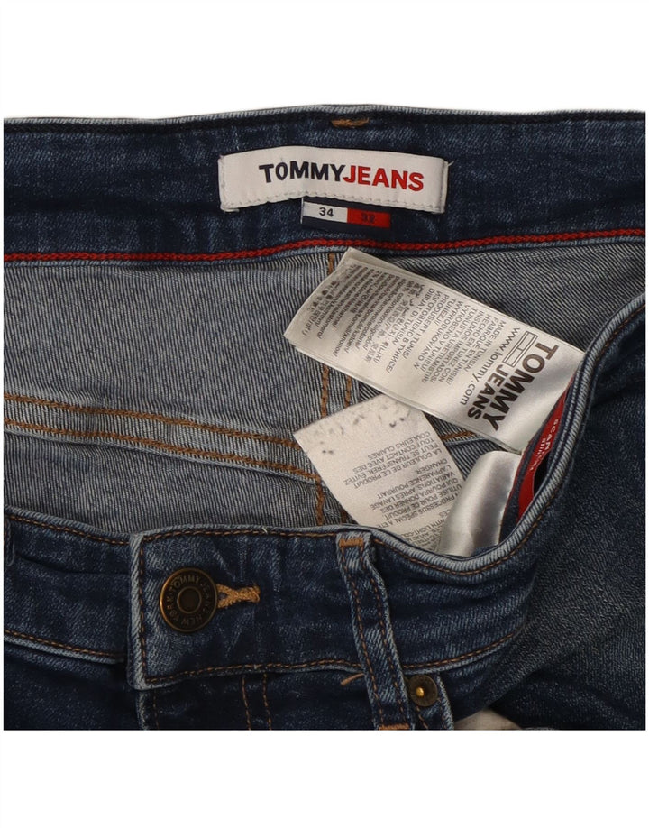 Blugi subțiri pentru bărbați TOMMY HILFIGER L34 L32 Bumbac albastru