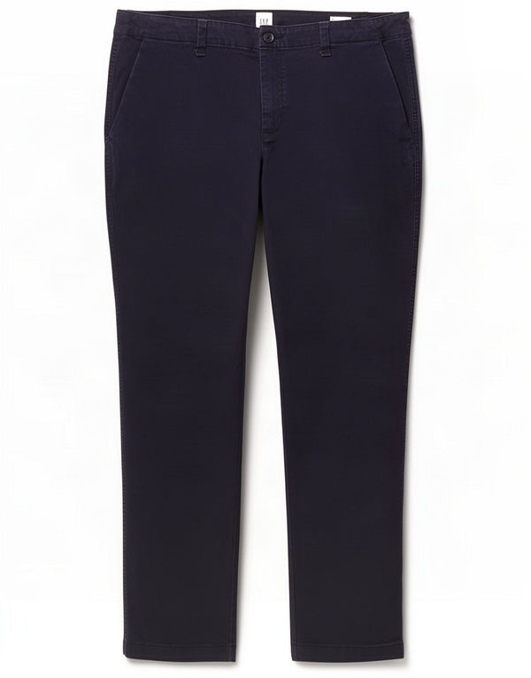 Gap Womens Girlfriend Pantaloni chino drepti UK 14 Large W34 L28 Bleumarin