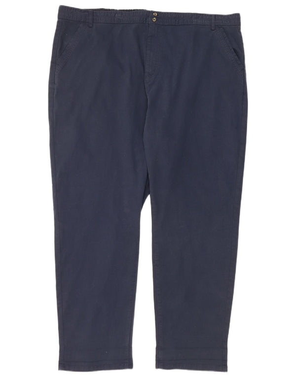 Pantaloni chino conici pentru femei M&Co UK 22 3XL W42 L29 bleumarin Bumbac