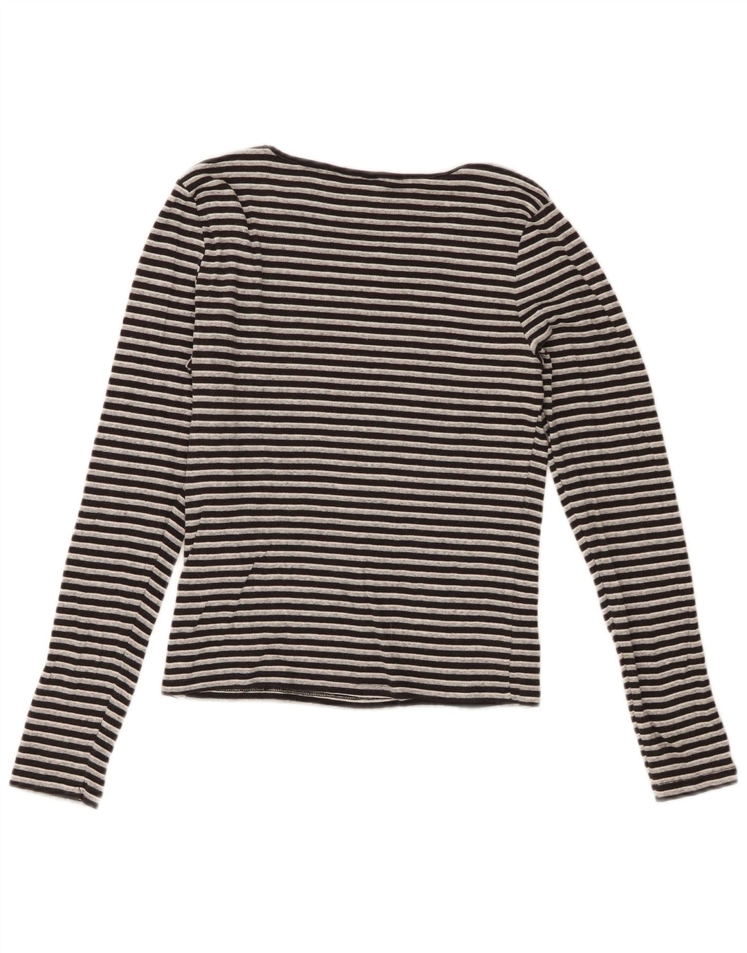 Crop Top pentru femei Levi's cu mânecă lungă UK 12, bumbac cu dungi negre medii