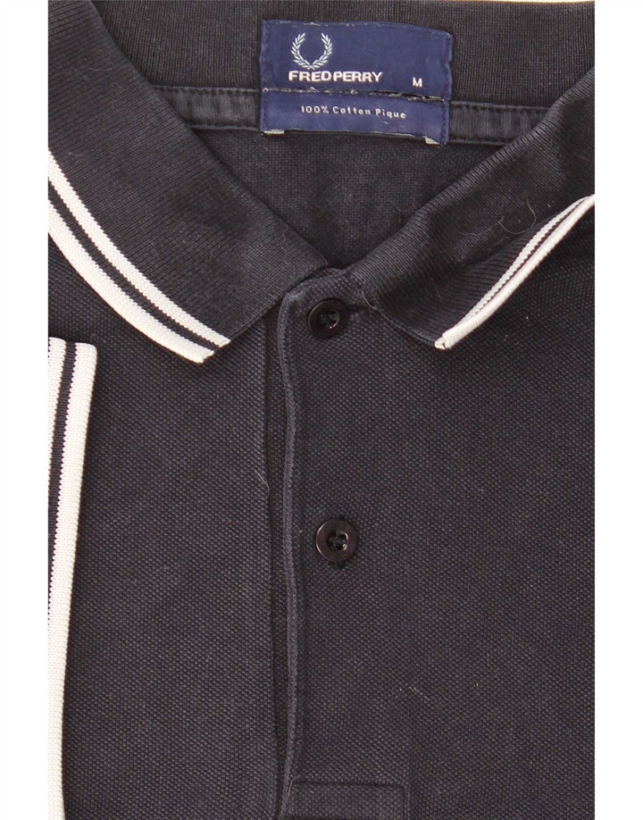 Cămașă polo Fred Perry pentru bărbați, bumbac cu dungi albastru bleumarin mediu