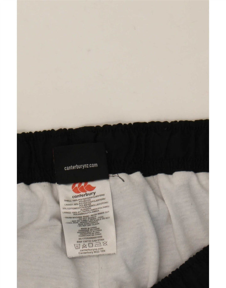 Pantaloni de vânt cu grafică Canterbury pentru bărbați, poliester negru 2XL