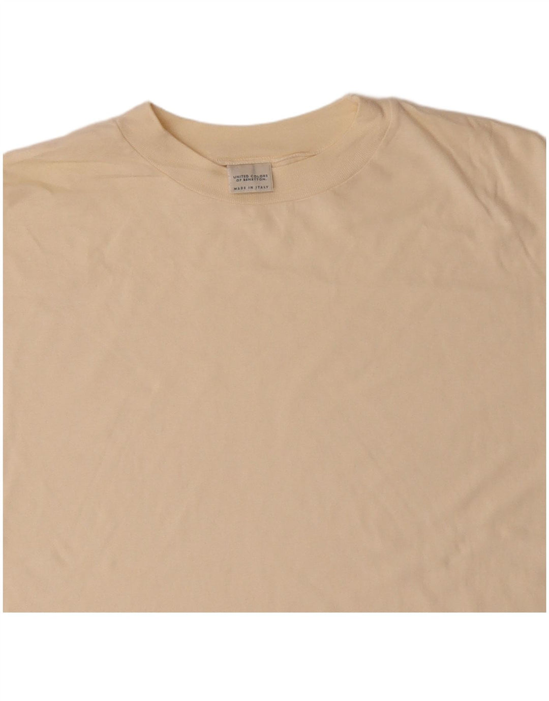Tricou pentru bărbați BENETTON Top Mediu Bej Bumbac