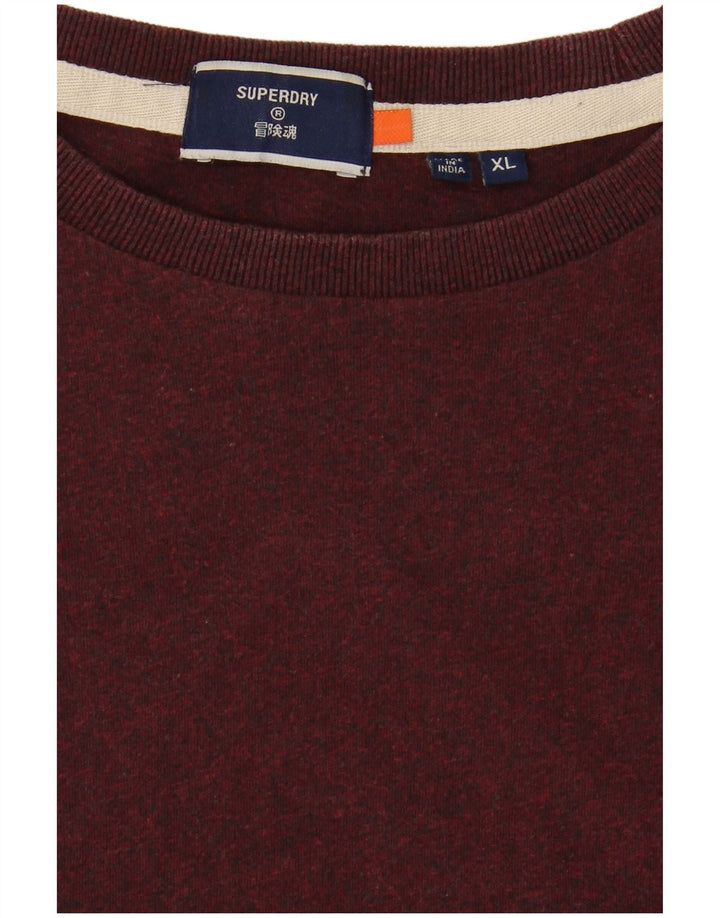 SUPERDRY Top pentru bărbați cu mânecă lungă XL Bordeaux