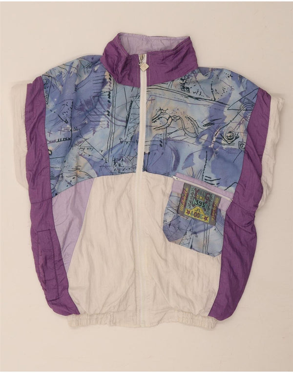 Jachetă de trening supradimensionată pentru femei VINTAGE UK 10 Small White