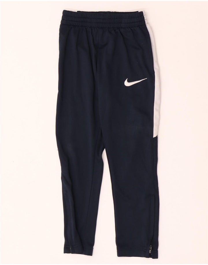 Pantaloni de trening Nike pentru băieți 6-7 ani, mari, bleumarin, color block