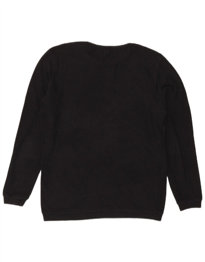 Pulover pentru bărbați Zara, cu decolteu, XL, poliester negru