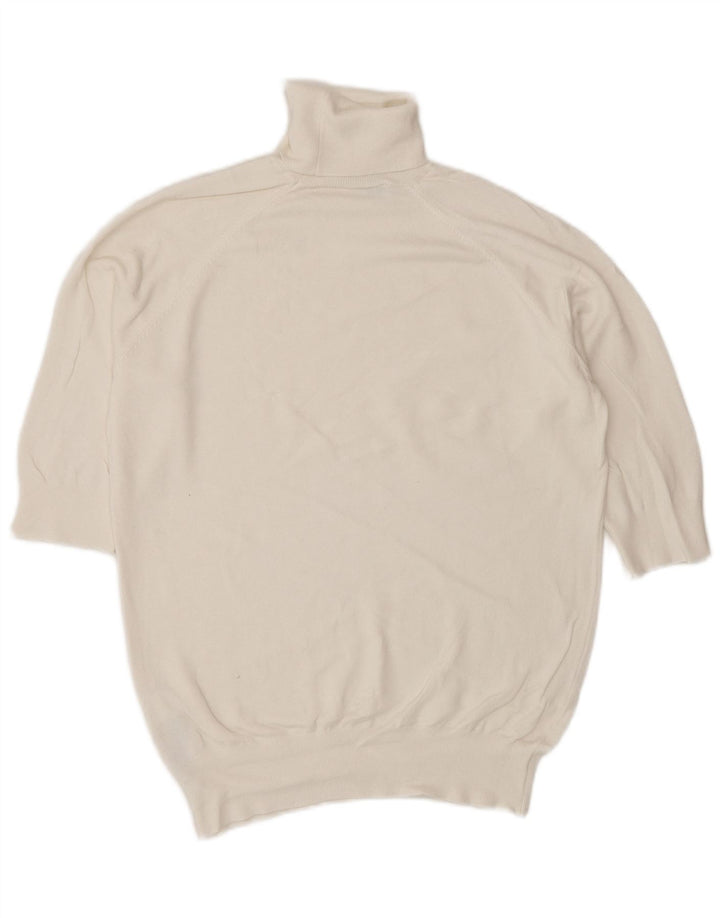 Pulover pentru femei cu mânecă scurtă și cu gât rulat Zara UK 12 Medium White