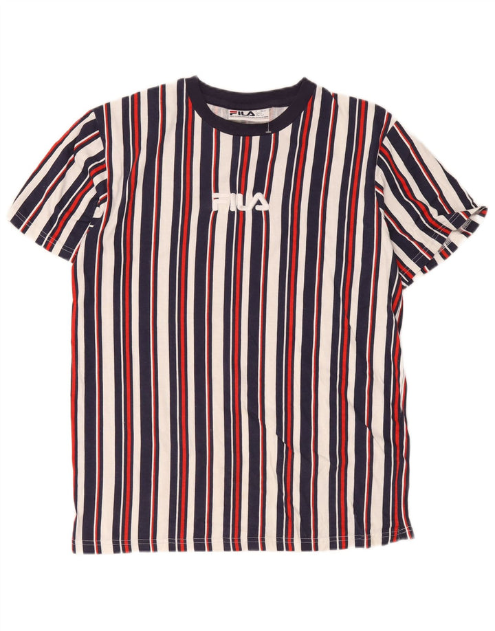 Tricou cu grafic Fila pentru bărbați Top mic din bumbac cu dungi multicolore