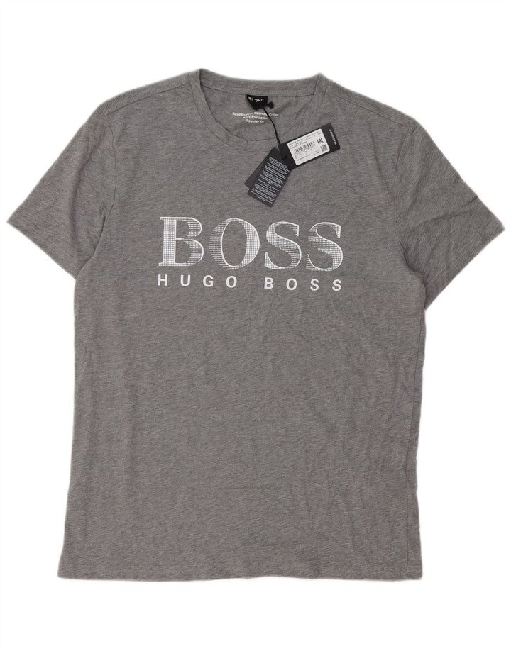 Tricou grafic pentru bărbați Hugo Boss Top mare bumbac gri