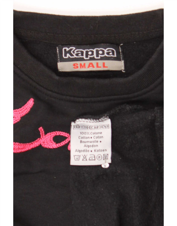 Hanorac grafic pentru bărbați Kappa Pulover mic, negru, bumbac