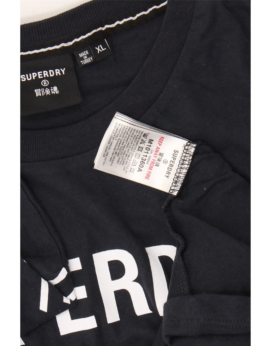 Tricou grafic pentru bărbați SUPERDRY Top XL Bumbac bleumarin