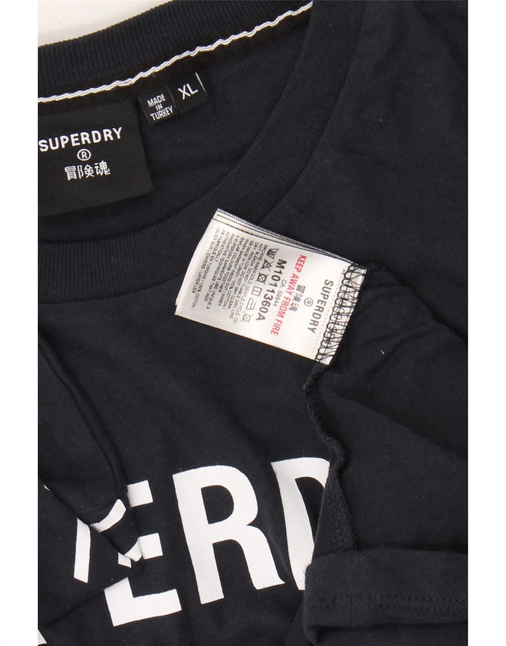 Tricou grafic pentru bărbați SUPERDRY Top XL Bumbac bleumarin