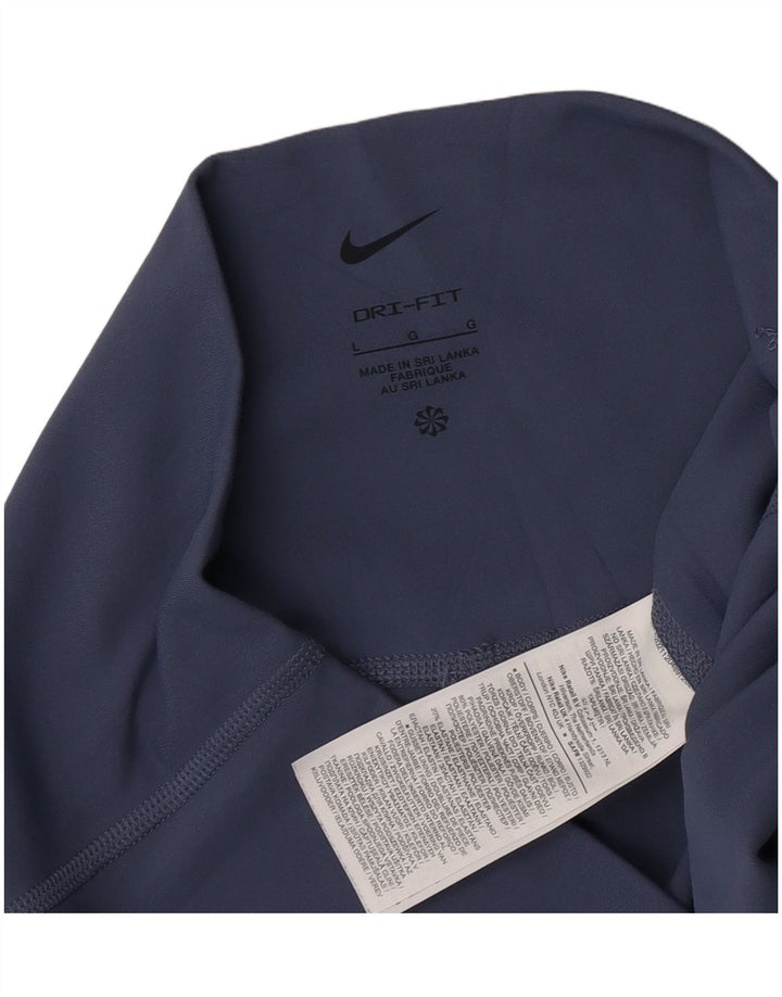 Leggings Dri Fit Nike pentru femei UK 14, mari, albastru, poliester