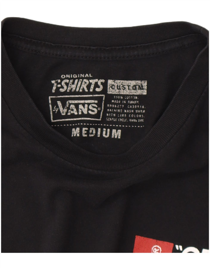 Tricou grafic Vans pentru bărbați Top mediu din bumbac negru