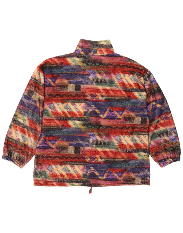 VINTAGE Pulover supradimensionat din lână pentru femei UK 14 Medium Multicolor