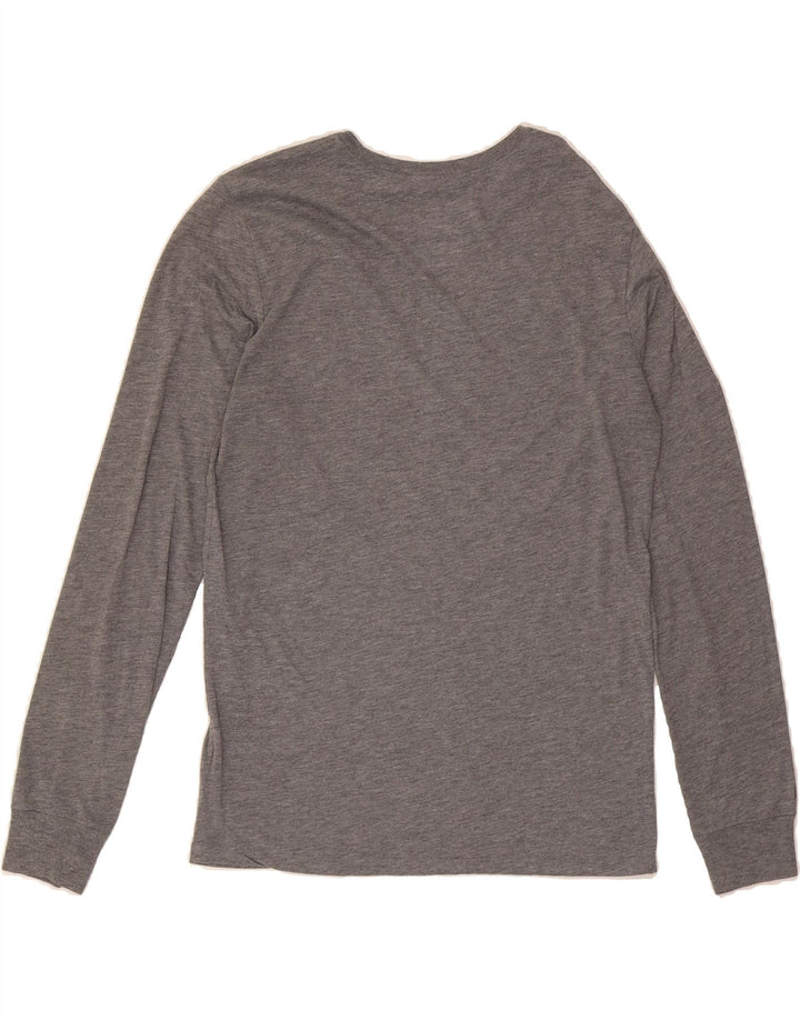 NIKE Mens Athletic Cut Graphic Top Long Sleeve Small Grey Vintage Nike and Second-Hand Nike from Messina Hembry 