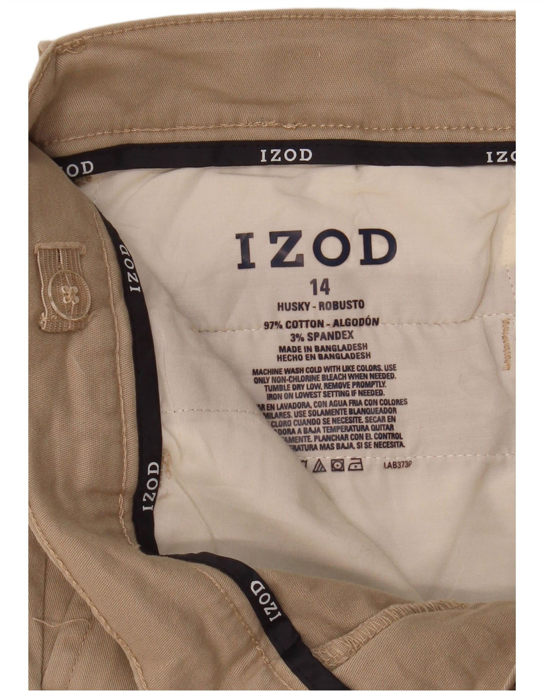 Izod Băieți Husky 13-14 Ani W30 L26 Bej Bumbac