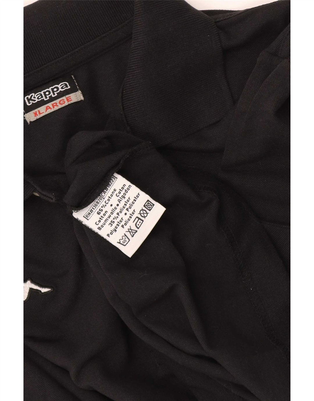 Cămașă polo pentru bărbați Kappa XL bumbac negru