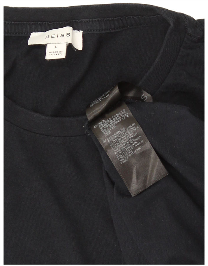 Tricou pentru bărbați Reiss Top mare din bumbac bleumarin