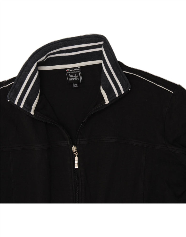CHAMPION Womens Tracksuit Top Jacket UK 20 2XL Black Vintage Champion and Second-Hand Champion from Messina Hembry 