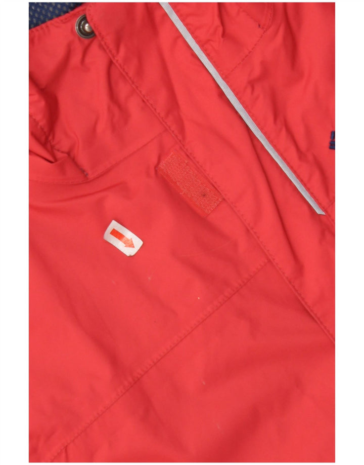 COLUMBIA Jachetă de ploaie cu glugă pentru femei UK 12 Medium Red Nylon