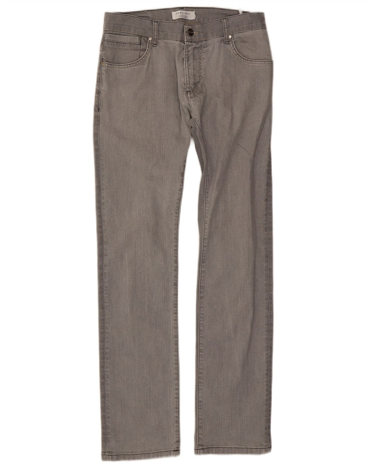 ZARA Mens Straight Jeans EU 40 Medium W31 L32 Grey Cotton