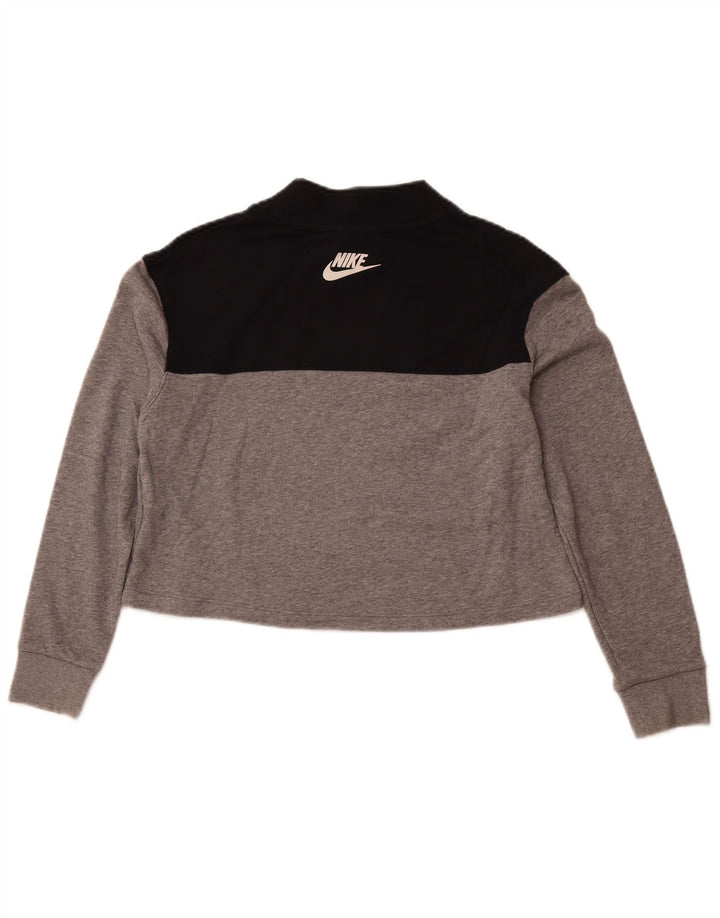 Pulover NIKE pentru fete Crop Standard Fit 13-14 ani XL gri