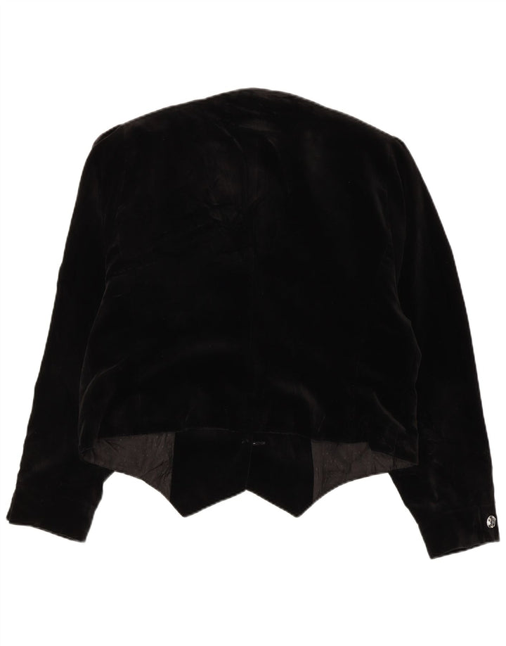 HAMMERSCHMID Jachetă pentru femei din catifea cu 3 nasturi, EU 42, bumbac negru mare