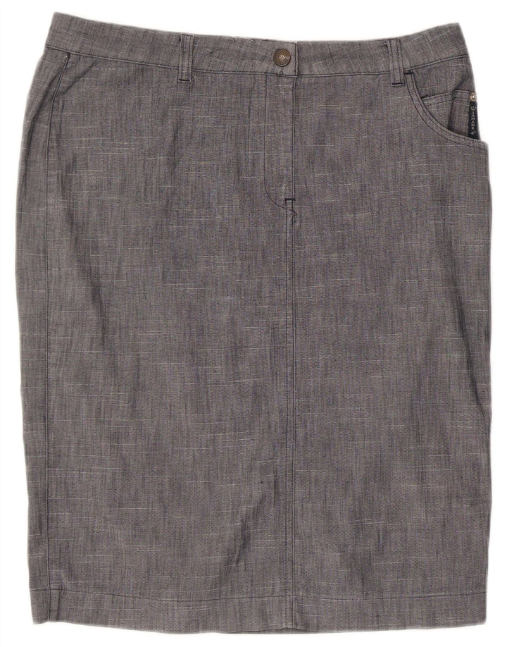 Fusta dreaptă Armani pentru femei IT 46 Large W32 Bumbac gri