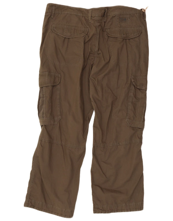 Pantaloni cargo drepti pentru bărbați Marks & Spencer W40 L29 bumbac maro