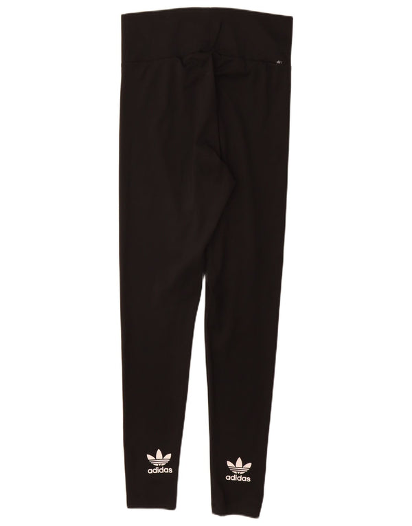 Leggings grafic ADIDAS pentru femei UK 12 Poliester mediu negru