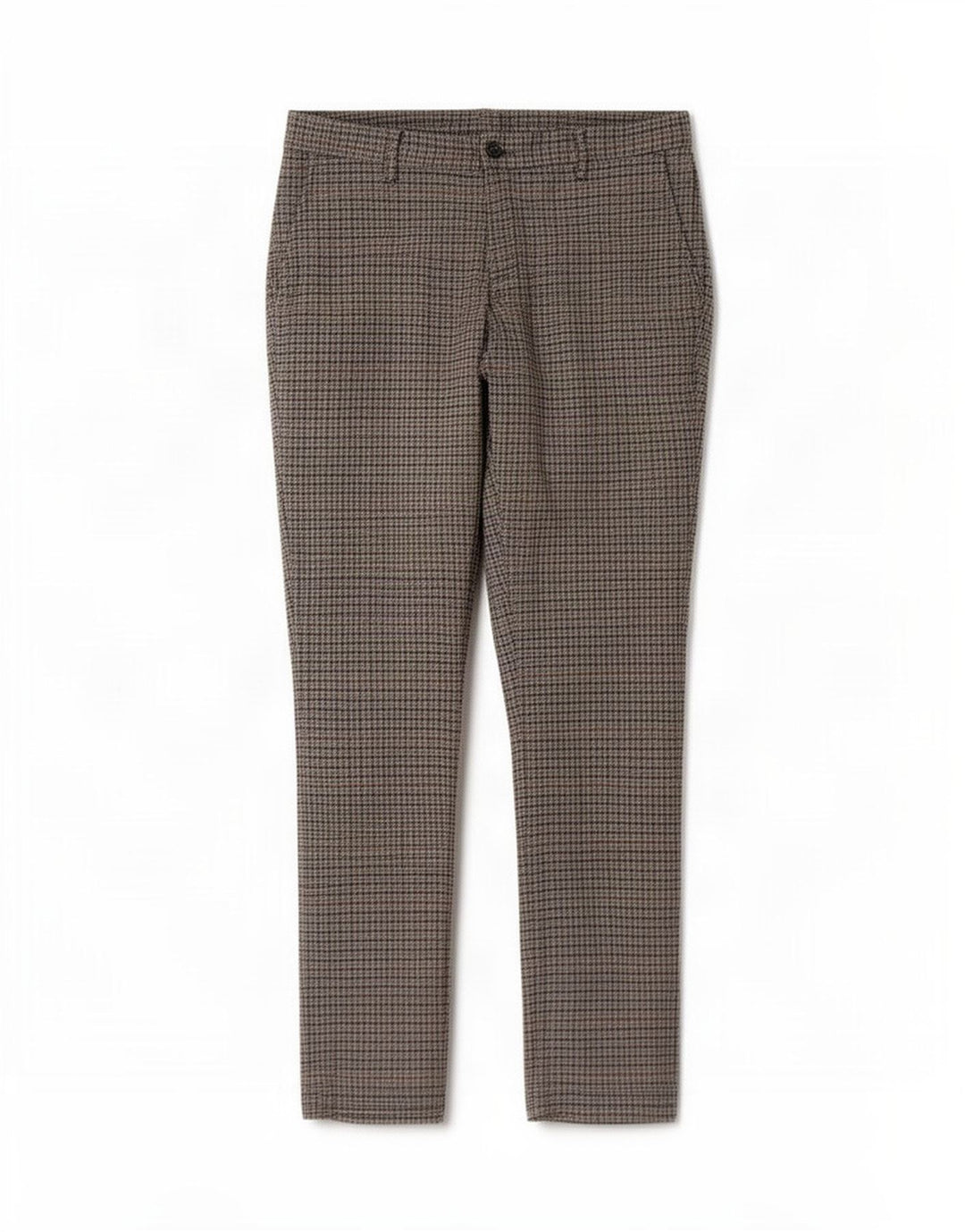 Pantaloni de costum drepți pentru bărbați Benetton IT 48 Medium L34 L34 Gri Houndstooth