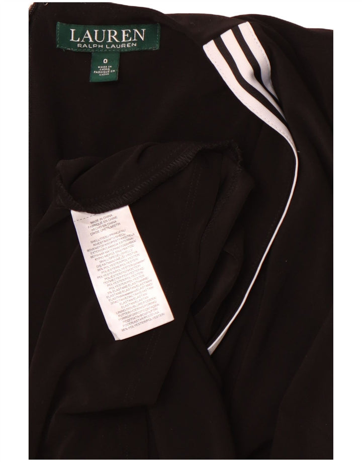 RALPH LAUREN Rochie pentru femei cu mâneci 3/4 US 0 XS Poliester cu dungi negre