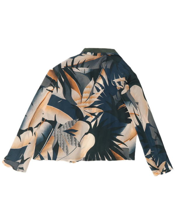 Cardigan Vintage pentru femei Top IT 46 Acetat Floral Verde Mare