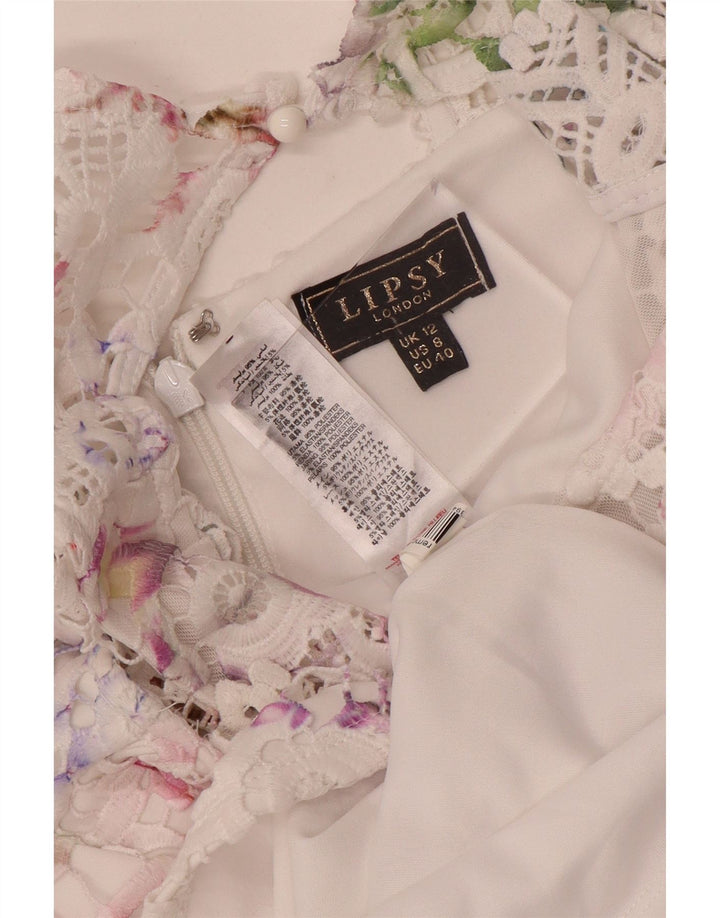 Rochie Lipsy pentru femei din dantela UK 12 Poliester floral alb mediu