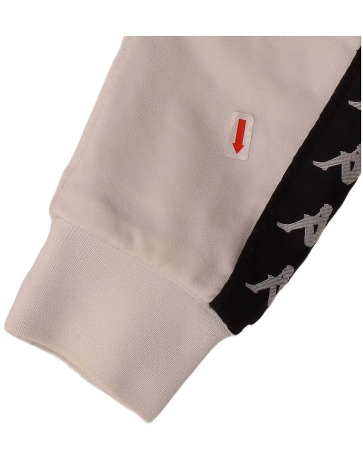 Jachetă de top pentru trening grafic KAPPA pentru fete 11-12 ani mic alb