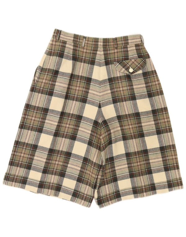 Pantaloni scurti chino cu talie înaltă pentru femei Wichele UK 12 Medium W26 Kaki Check