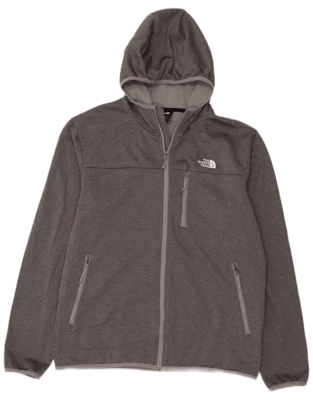 Pulover The North Face pentru bărbați, cu fermoar, poliester mare, gri