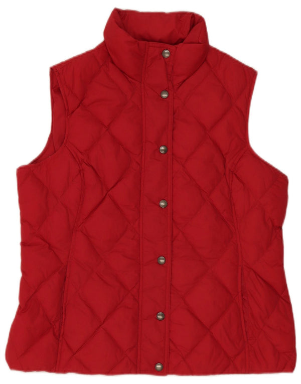 Gilet căptușit supradimensionat pentru femei Lands End UK 10 Small Red Nylon
