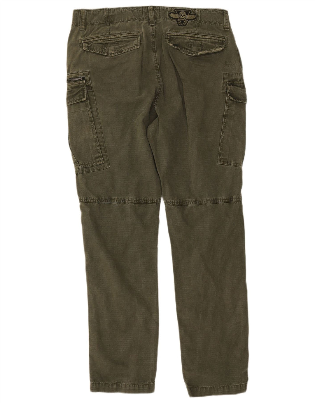 SUPERDRY Pantaloni cargo subțiri pentru bărbați L33 L30 bumbac kaki